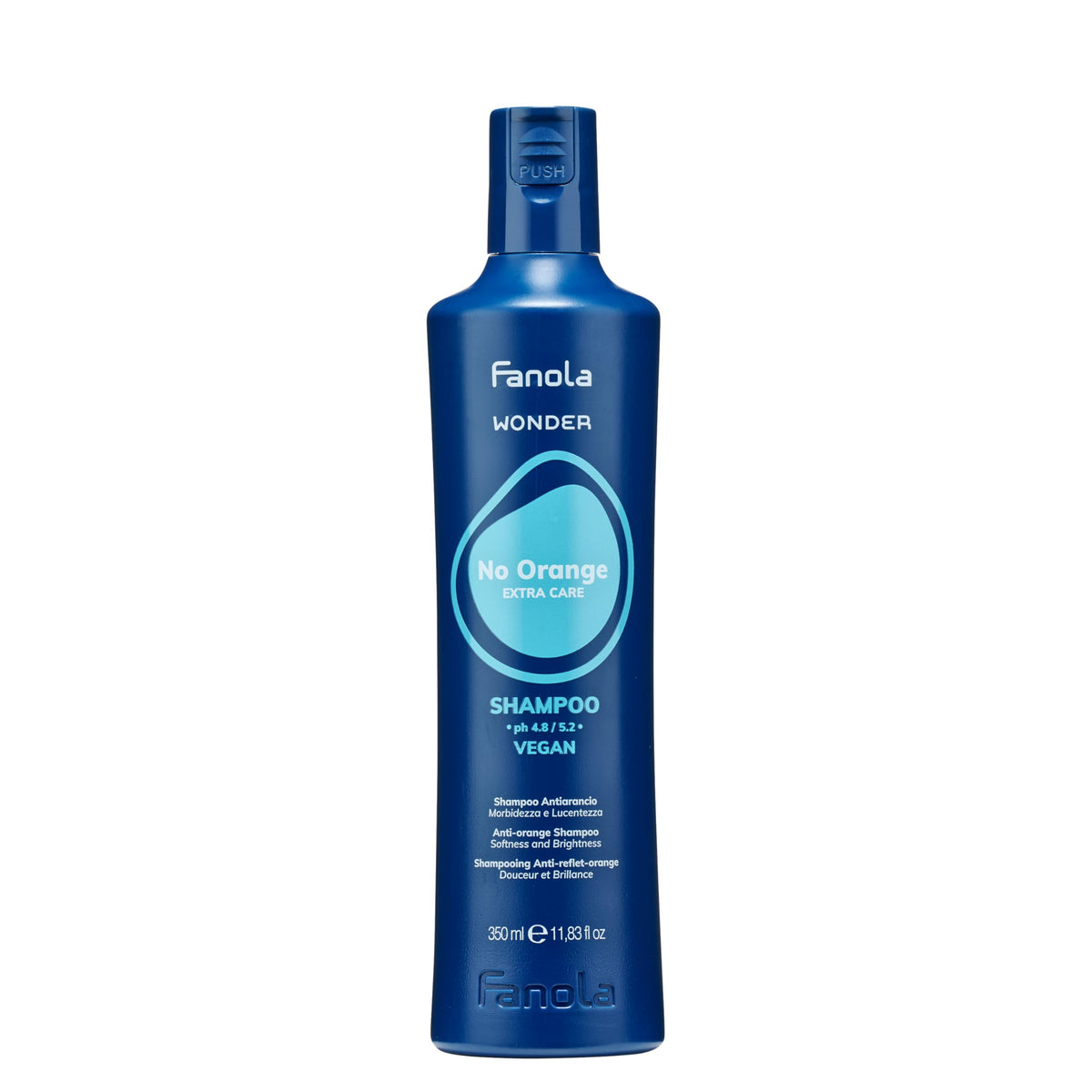 Fanola Wonder Blue Shampoo 11.8 oz front view