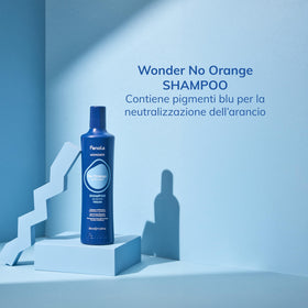 Fanola Wonder Blue Shampoo bottle side view