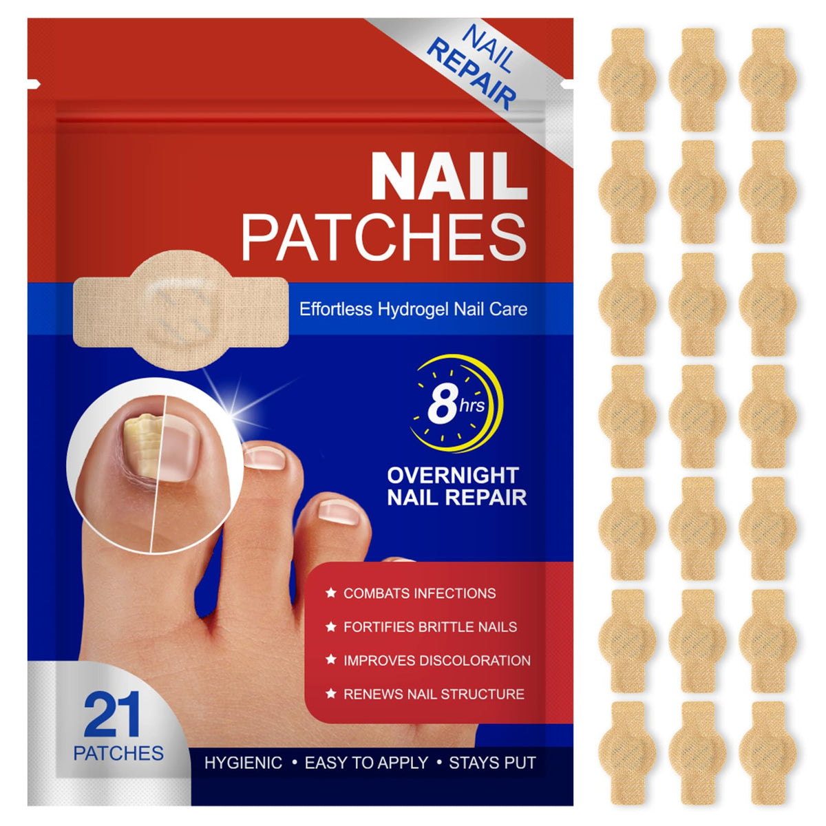 FANSHI Nail Patches 21 PCS packaging front view