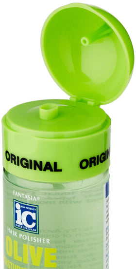 Fantasia Hair Polisher Olive Serum 2 Oz side view