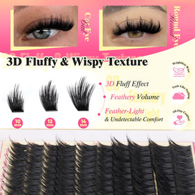 FANXITON 300D Spiky Lash Clusters packaging with product details