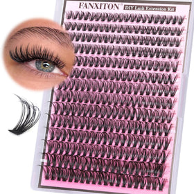 FANXITON Lash Clusters 280pcs tray with mixed length lashes