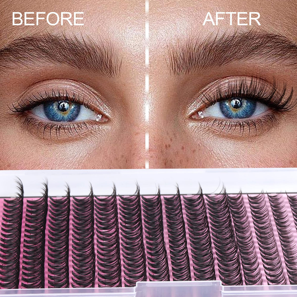 FANXITON Lash Clusters displayed in packaging