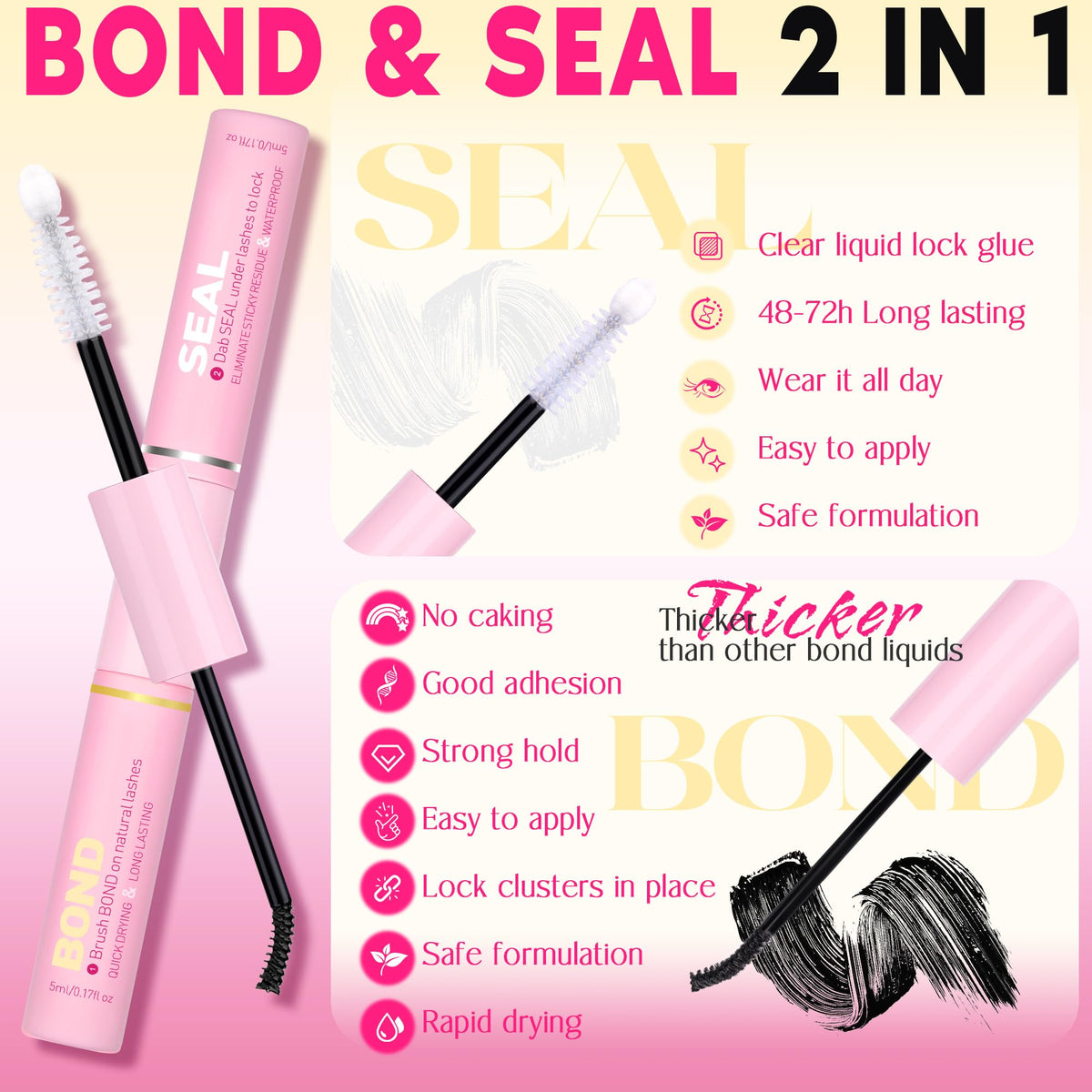FANXITON lash clusters displayed in packaging