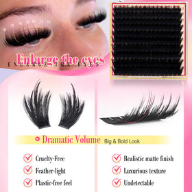 FANXITON lash clusters kit packaging with bond and seal glue