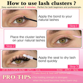 FANXITON lash clusters kit with all components laid out