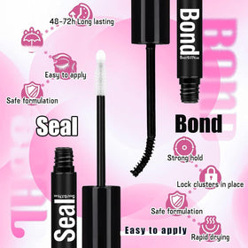 FANXITON Lash Clusters Kit with close-up of thick mink lash clusters