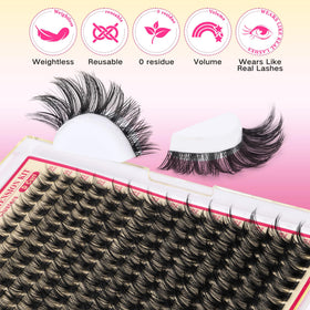 FANXITON lash clusters on a model's eyes