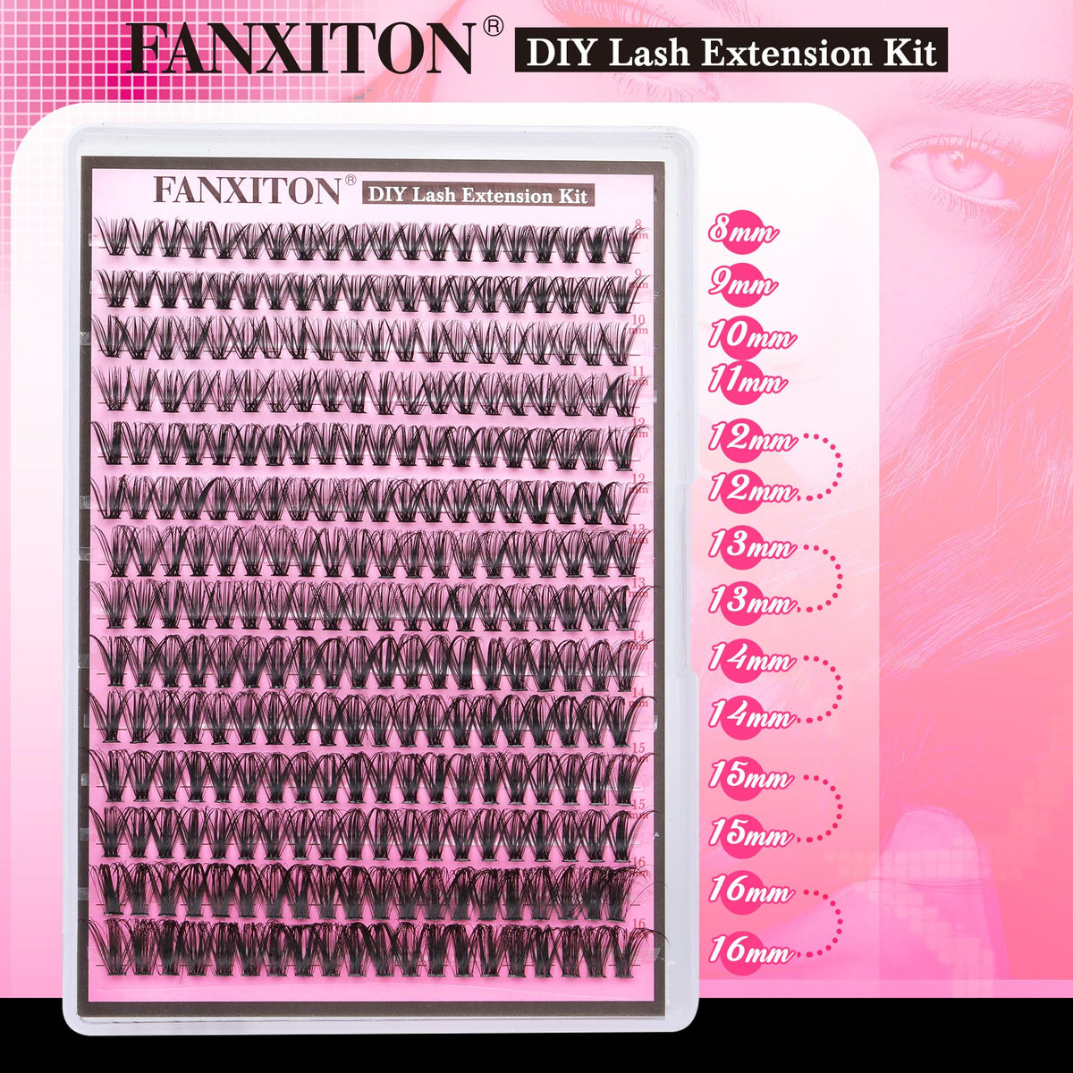 FANXITON Lash Clusters packaging front view