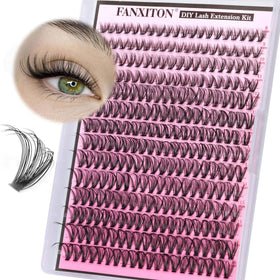 FANXITON Lash Clusters tray with 280 pcs wispy lashes