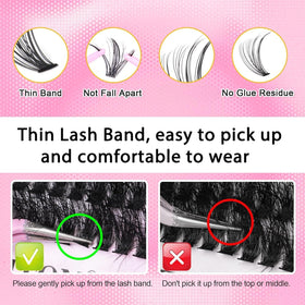 FANXITON Lash Clusters with lash bond and seal