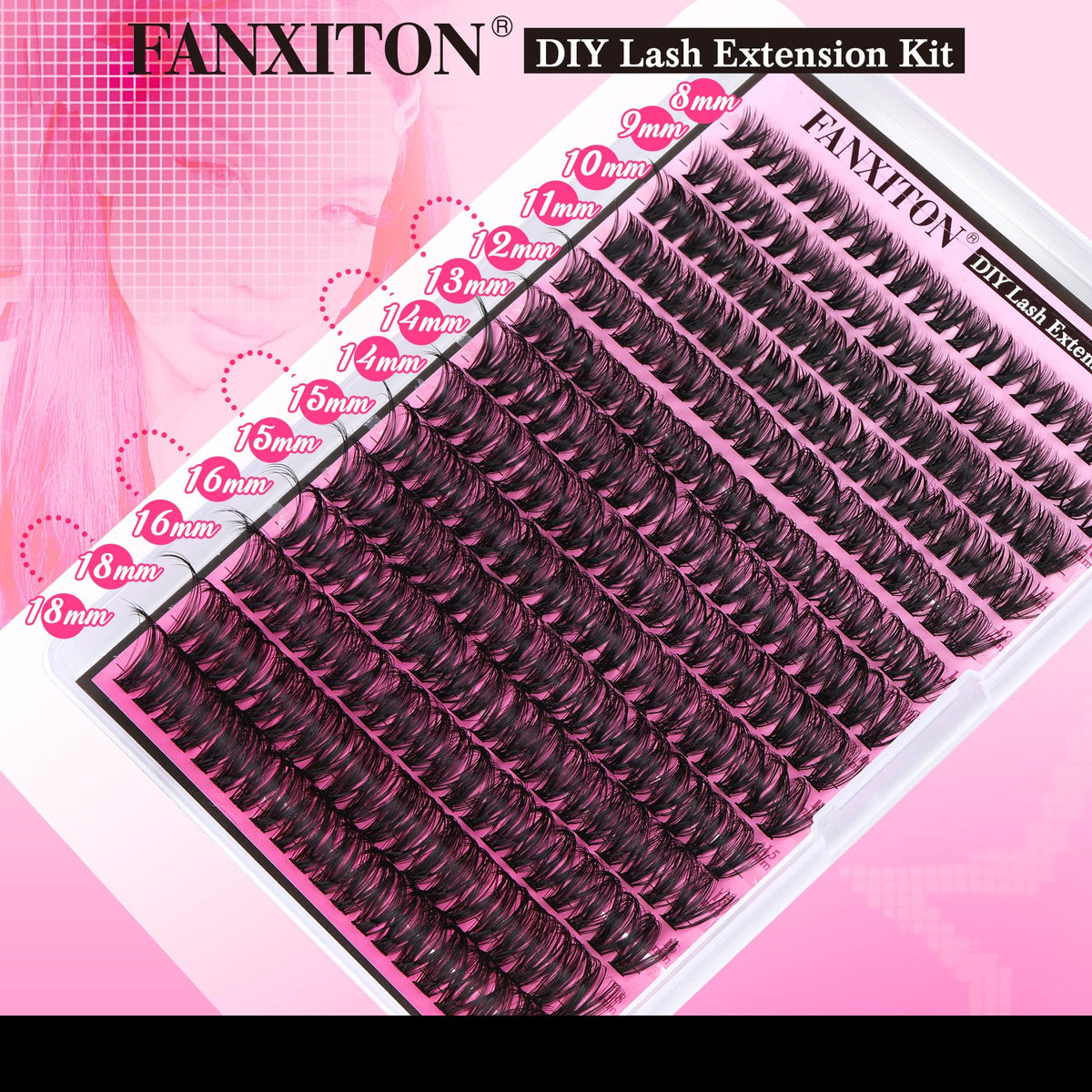 FANXITON Lash Clusters with lash bond and seal