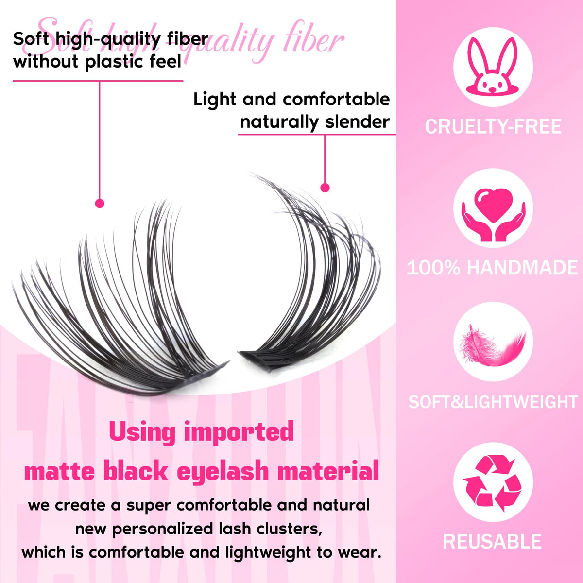 FANXITON Lash Clusters with lash bond and seal products