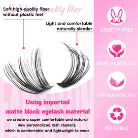 FANXITON Lash Clusters with lash bond and seal products