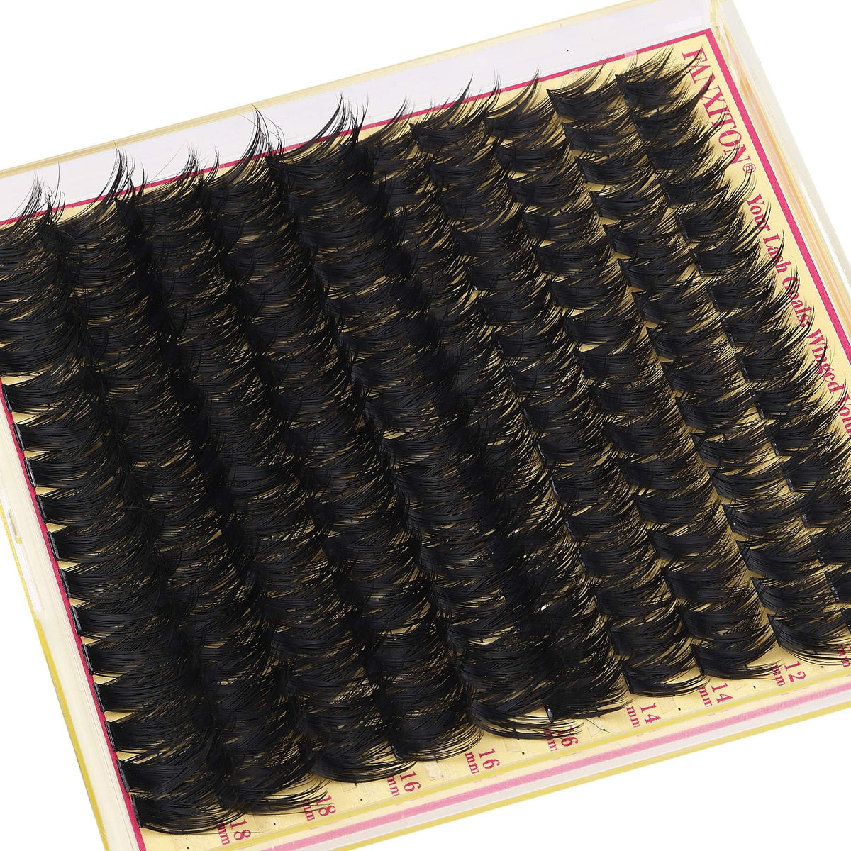 FANXITON Manga Volume Lash Clusters on vanity with makeup tools
