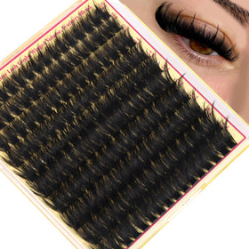 FANXITON Manga Volume Lash Clusters spiky design front view