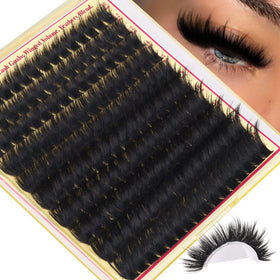 FANXITON Volume Lash Clusters 300D spiky design front view