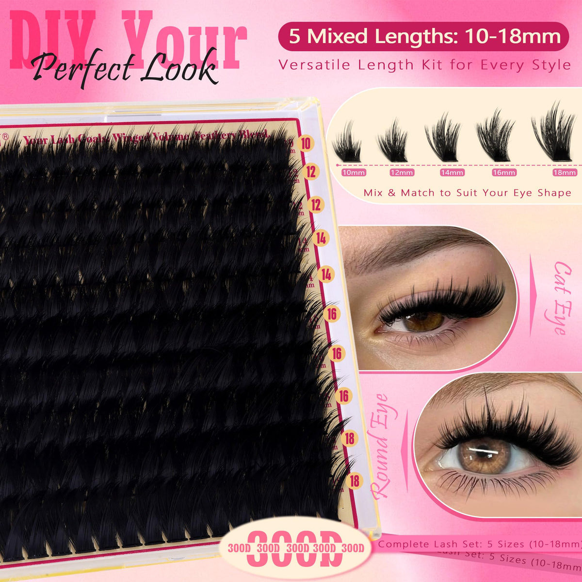 FANXITON Volume Lash Clusters applied on model