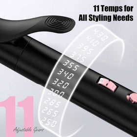 FARERY curling iron with styling clips and silicone pad