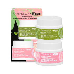 Farmacy Cleansing Balm Skin Care Set with pink and green balms
