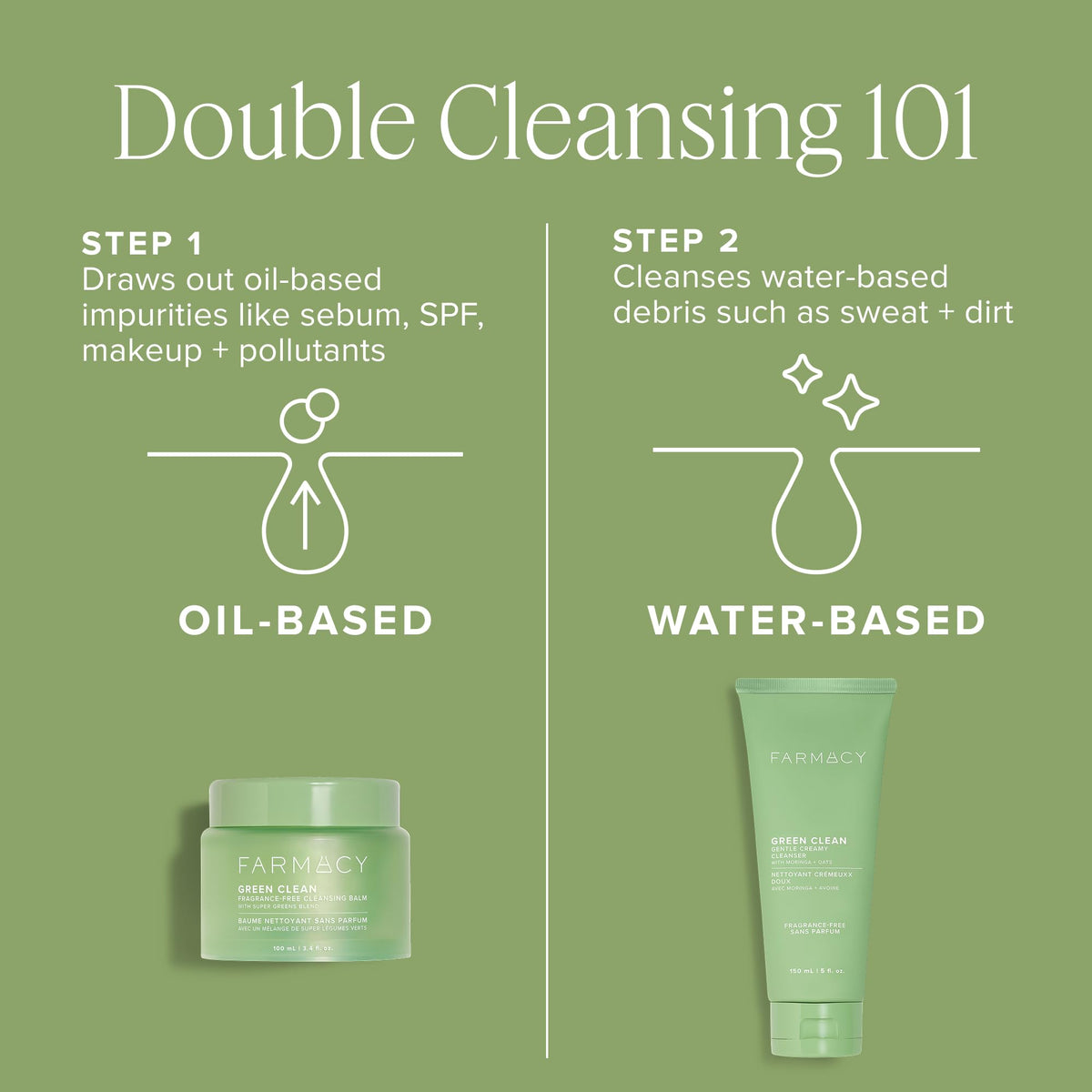 Farmacy cleansing balm with a plant background