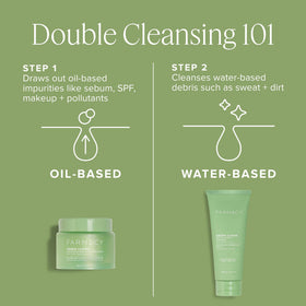 Farmacy Cleansing Balm with warm water emulsifying