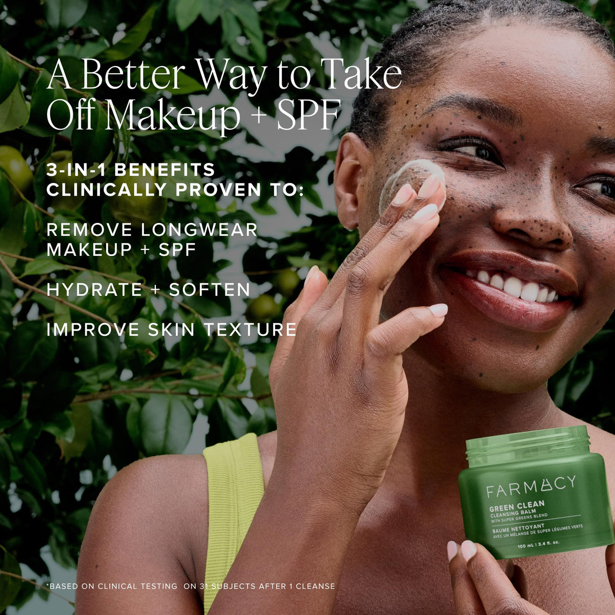Farmacy Green Clean Makeup Remover Balm packaging