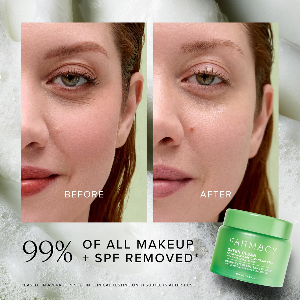 Farmacy Makeup Remover Balm in use