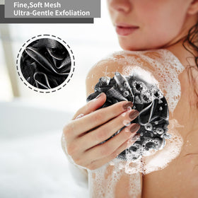 Farmoga Bath Loofah Sponge in use during a shower