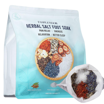 Fasplendor Herbal Mugwort Foot Soak Salts package front view