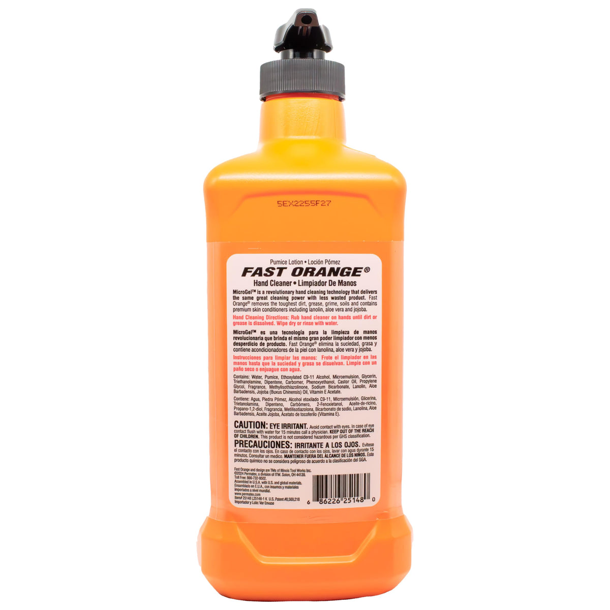 Fast Orange Pumice Lotion 48 Oz showing the texture of the hand cleaner