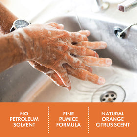 Fast Orange Pumice Lotion Hand Cleaner 1 Gal back view showing ingredients