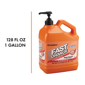 Fast Orange Pumice Lotion Hand Cleaner 1 Gal in use on greasy hands