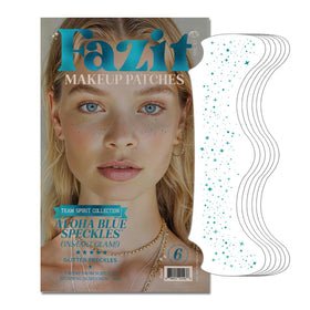 Fazit Aloha Blue Speckles Glitter Freckle Makeup Patches front view