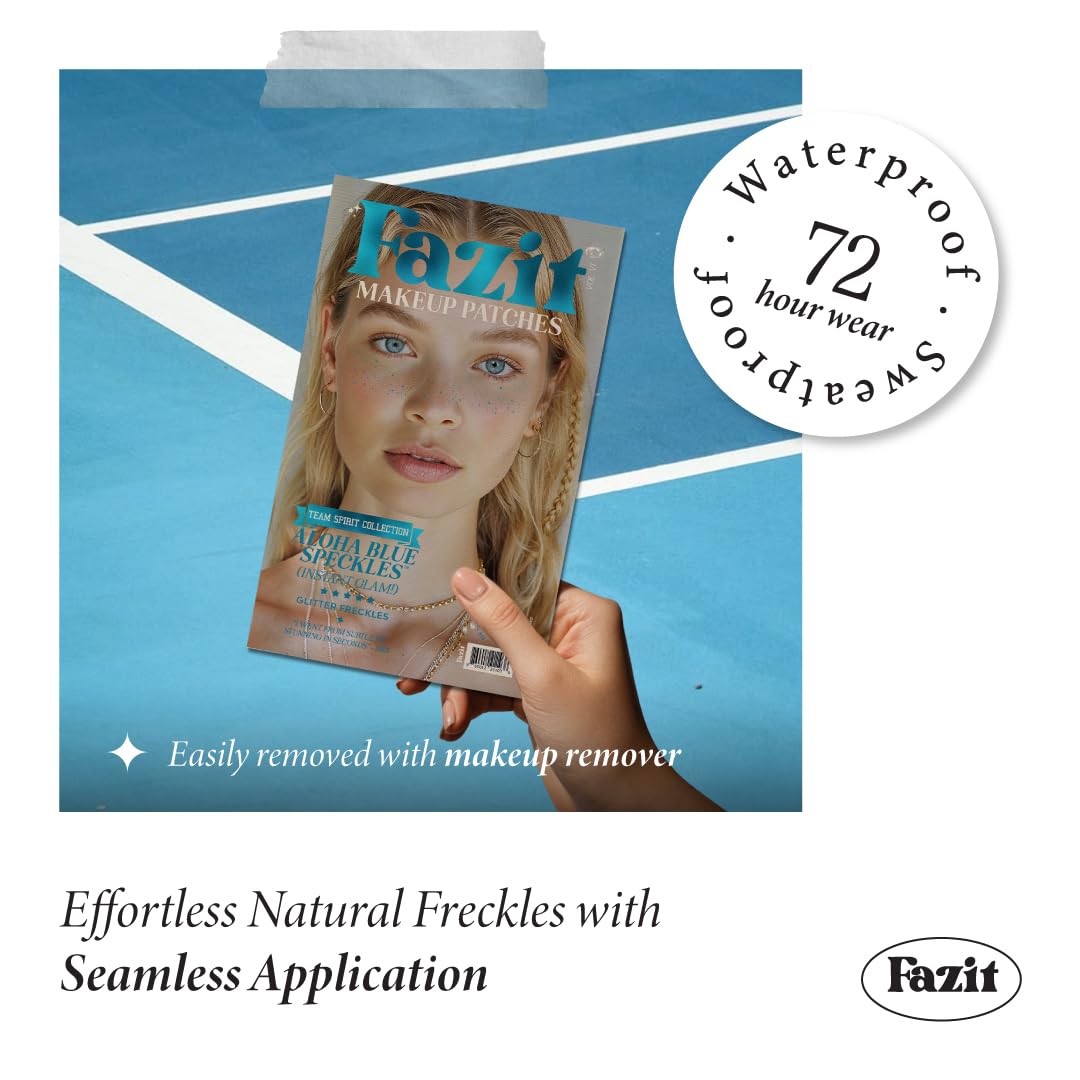 Fazit Glitter Freckle Makeup Patch applied on skin