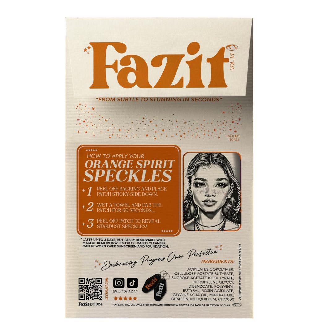 Fazit Glitter Freckle Makeup Patches application process with wet cloth
