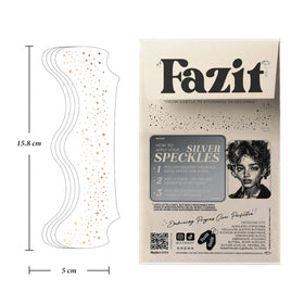 Fazit Glitter Freckle Makeup Patches back view showing application instructions