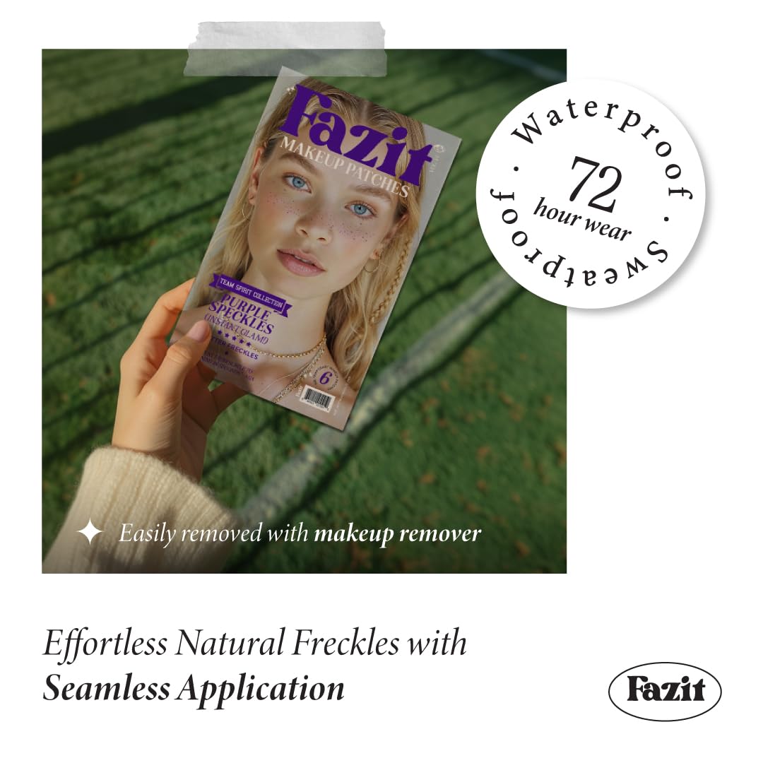 Fazit Glitter Freckle Makeup Patches in a festival setting