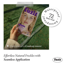 Fazit Glitter Freckle Makeup Patches in a festival setting