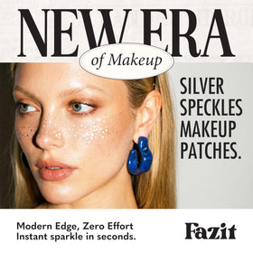 Fazit Glitter Freckle Makeup Patches in use at a festival