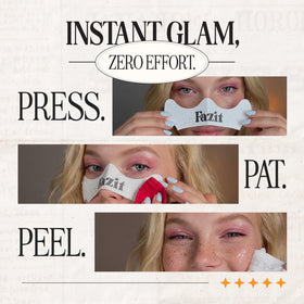 Fazit Glitter Freckle Makeup Patches on skin close-up