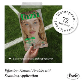 Fazit Glitter Freckle Makeup Patches pack with six individual patches