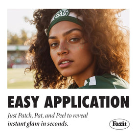 Fazit Glitter Freckle Makeup Patches showing shimmering finish on skin