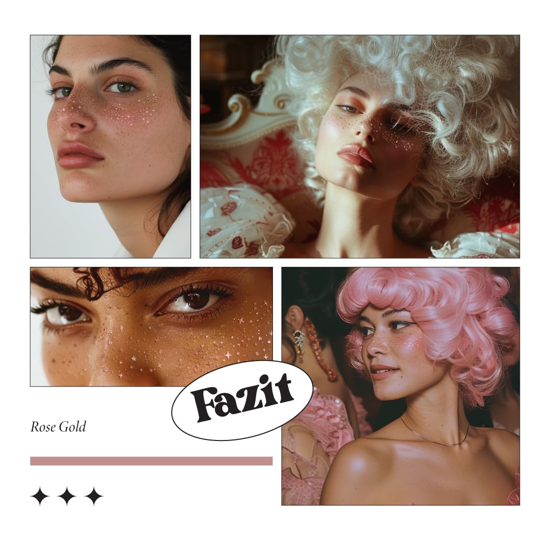 Fazit Glitter Freckle Makeup Patches with application instructions