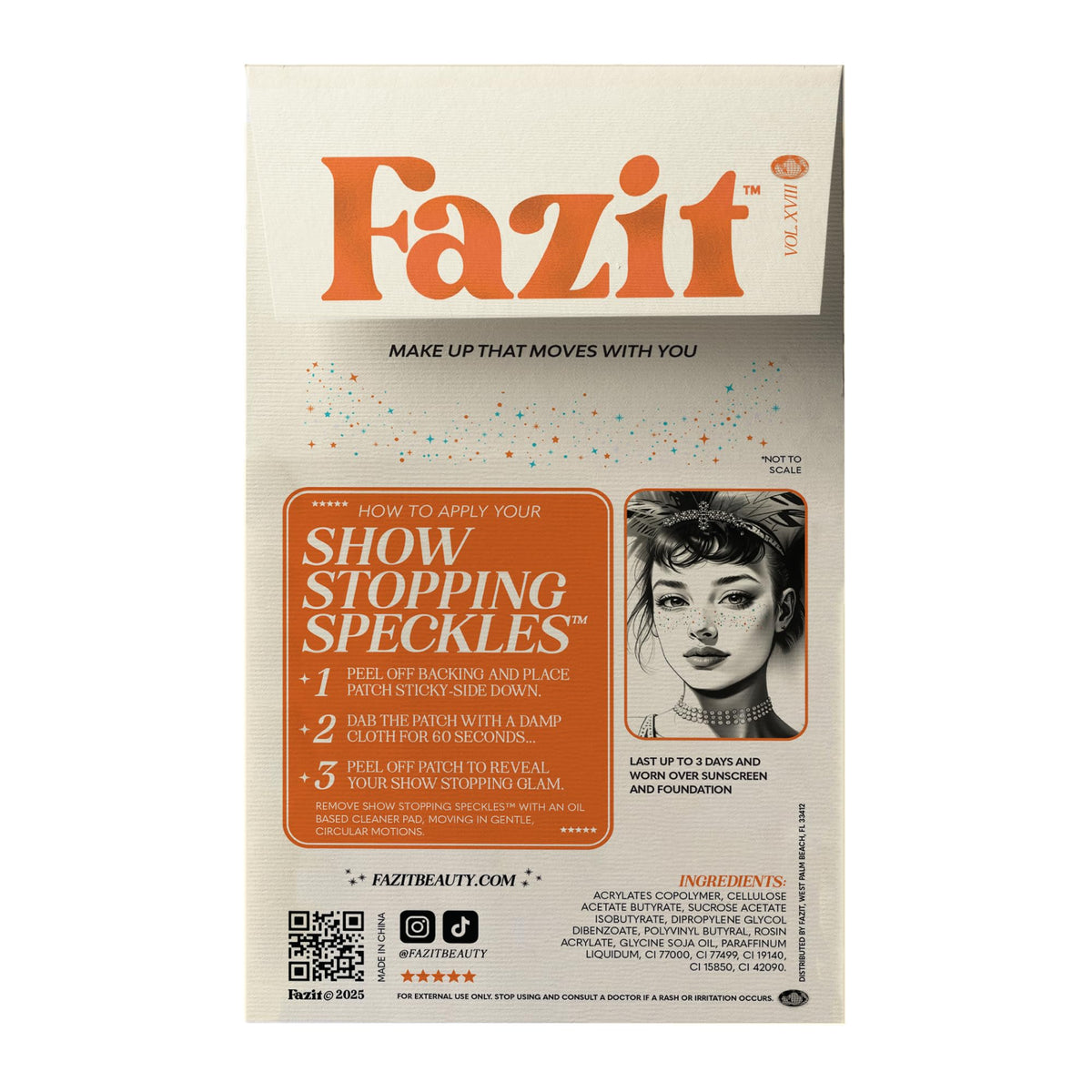 Fazit glitter patches application process