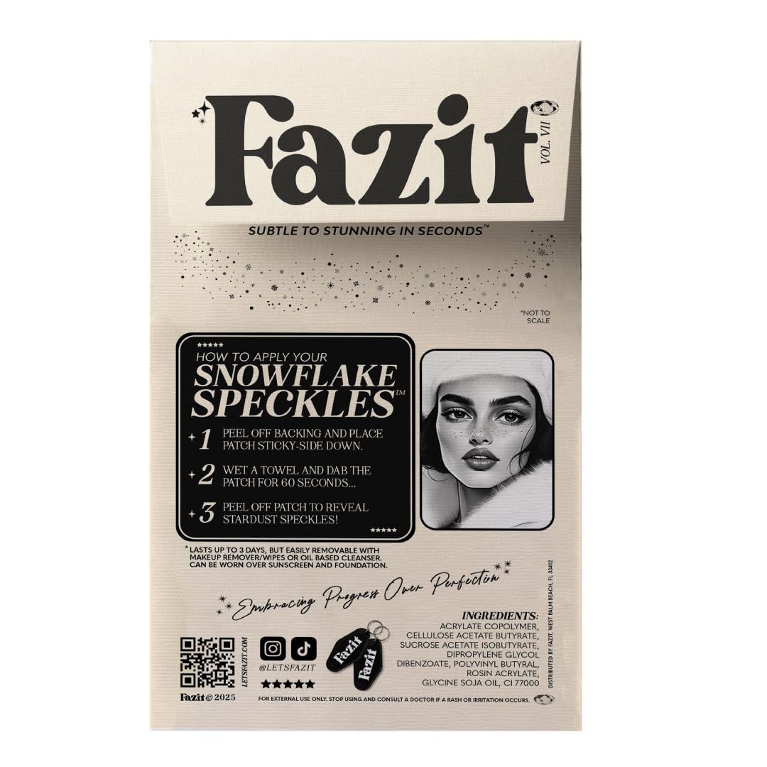 Fazit Snowflake Speckles Makeup Patches application process