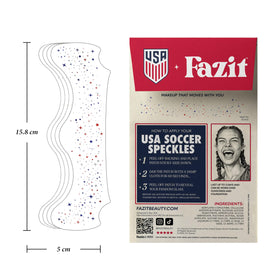 Fazit Soccer Glitter Makeup Patches application process with wet towel