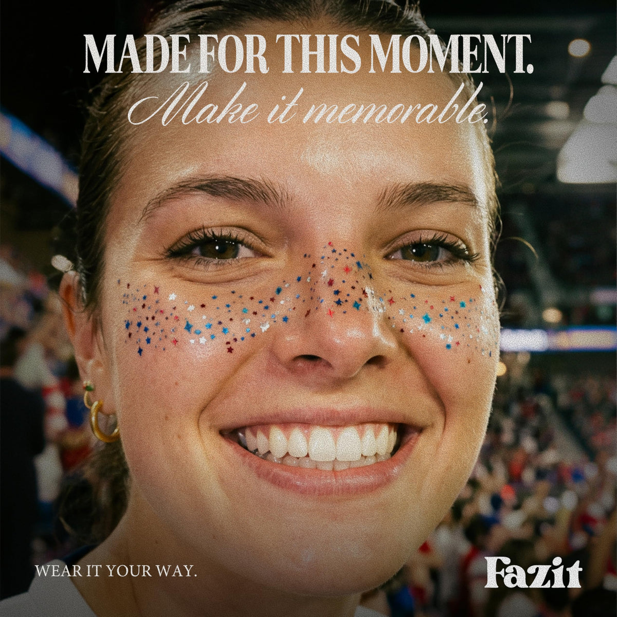 Fazit Soccer Glitter Makeup Patches easy peel application
