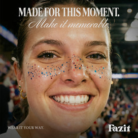 Fazit Soccer Glitter Makeup Patches easy peel application