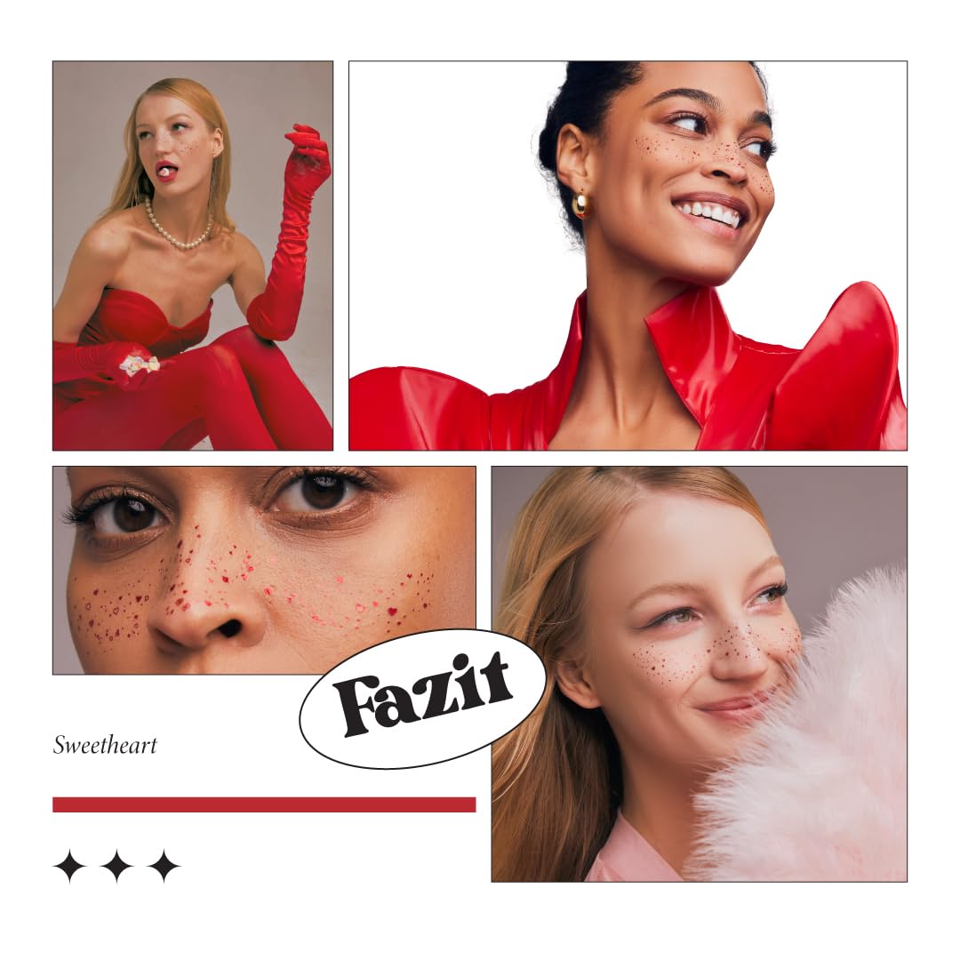 Fazit Sweetheart Speckles Glitter Makeup Patches close-up